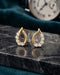 925 Sterling Silver 18kt Gold Plated CZ Teardrop Petite Stud Earring