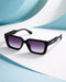 Unisex Black Toned Grey UV Protected Lens Square Sunglasses