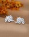 925 Sterling Silver Rhodium Plated Petite Elephant Stud Earring