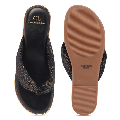 Women's Glamorous Ruched T-Strap Sandal