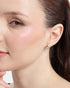 18kt Gold Plated Heart Half Hoop Earring