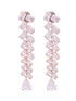 Rose Gold plated AD studded handcrafted dropdown Earrings for girls & women
