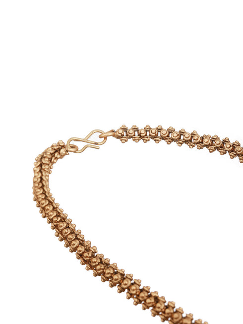 Antique Gold Plated Ball Design 18 inch Dailywear Necklace Chain