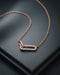 18kt Rose Gold Plated CZ Link Interlocking Necklace