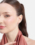 18kt Rose Gold Plated Dangling Pearl Heart Drop Earring