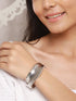 Anti-Tarnish Silver Plated Molten Cuff Bracelet