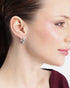 Rhodium Plated Textured Hoop