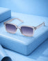 Unisex Grey Toned Grey UV Protected Lens Square Sunglasses