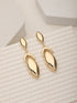 Anti-Tarnish Gold Plated Elliptical Drop Earrings