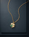 18kt Gold Plated CZ Four Clover Pendant and Chain Necklace