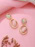 Anti-Tarnish Gold Plated Turquoise Enamelled Quirky Drop Earrings