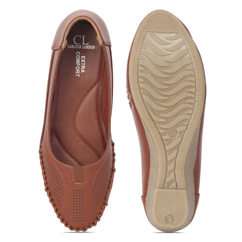 Women's Slip-On Moccasin Loafer with Perforated Detail