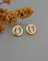 925 Sterling Silver 18kt Gold Plated CZ Mini Stud Earring