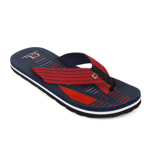 Men's Geometric Print Thong Slipers