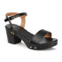 Women's Textured Block Heels Sandals