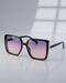 Women Black & Silver Toned UV Protected Gradient Lens Oversized Sunglasses