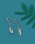 925 Sterling Silver Rhodium Plated CZ Contemporary Drop Earring