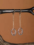 Anti-Tarnish Rose Gold Plated Concentric Chain Drop earrings