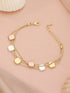 Anti-tarnish 18k Gold Plated Chunky Charm Stack Link Chain Bracelet