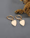 925 Sterling Silver 18kt Rose Gold Plated CZ Dangling Heart Hoop Earring