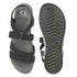 Women's Black Strappy Comfortable Wedge Sandals