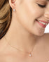 18K Gold Plated Floral Pendant Necklace & Earring Set