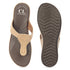 Women's Beige Embellished Comfortable Wedge Sandal