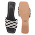 Women's Rhinestone Embellished Woven-Strap Slides