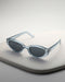 Women Grey Toned UV Protected Black Lens Oval Sunglasses