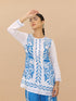 Saba Chikankari Cord Set in Poly Muslin Set - Blue