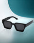 Women Black Toned UV Protected Black Lens Wayfarer Sunglasses