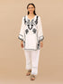 Saba Chikankari Short kurta in Modal Silk - White