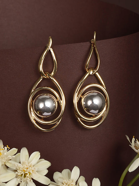 Anti-Tarnish 18k Gold & Silver Plated Orbital Hoop Earrings