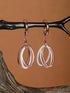 Anti-Tarnish Rose Gold Concentric Circular Drop Dangling Earrings