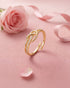 Gold Plated Red CZ Heart Adjustable Ring