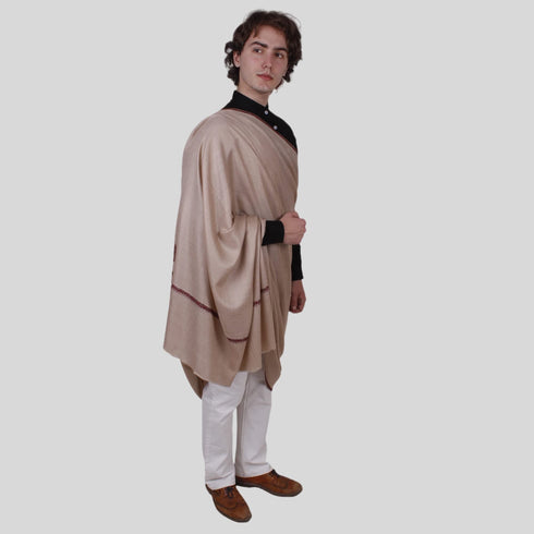 Men's Kashmiri Hand Embroidered Wool Shawl