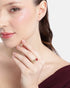 18kt Gold Plated Red Ruby Stone Adjustable Ring