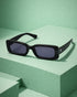 Women Black Toned Blue UV Protected Lens Square Sunglasses