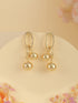 Anti-Tarnish 18k Gold Plated Dangling Orb Earrings