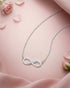 925 Sterling Silver Rhodium Plated Infinity “I Love You” Mom Necklace