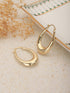 Anti-Tarnish Gold Plated U -Shaped Chunky Hoop Earrings