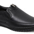 Men's Comfort Casual Slip-On Shoe with Leather Textured Elastic Detail