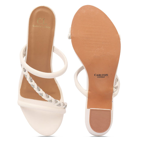 Women's Block Heel Sandals with Braided Straps