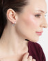 Rhodium Plated Oval Mini Hoop Earring