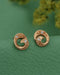 925 Sterling Silver 18kt Rose Gold Plated CZ Petite Stud Earring