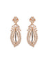 Gold Plated Uncut Polki Mossanite Dropdown Minimal Earrings