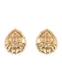 Gold Plated Kundan Studded Designer Pearl Beaded Designer Studds Earrings