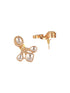 Gold Plated Uncut Polki Mossanite Minimal Floral Studds Earrings