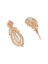 Gold Plated Uncut Polki Mossanite Dropdown Minimal Earrings
