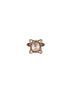 Gold Plated Kundan Uncut Mossanite Studded Geometric Minimal Adjustable Finger Ring